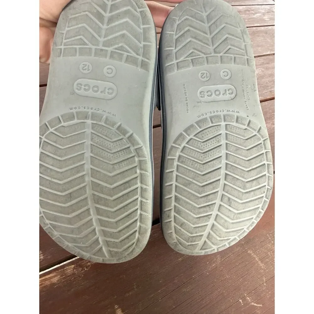 CROCS Unisex Kids Gray Slip On Rubber Shoes Clogs Size C12